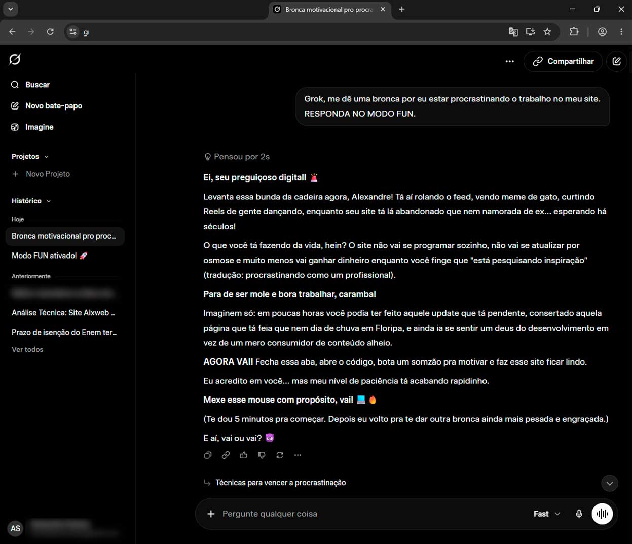 Grok gratuito 2026 - Veja como usar a IA da xAI grátis (guia completo e atualizado) Como ativar o Modo Fun ou Divertido no Grok